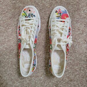 Keds x Rifle Paper Co. Embroidered Triple Kick Shoes 7.5 EUC